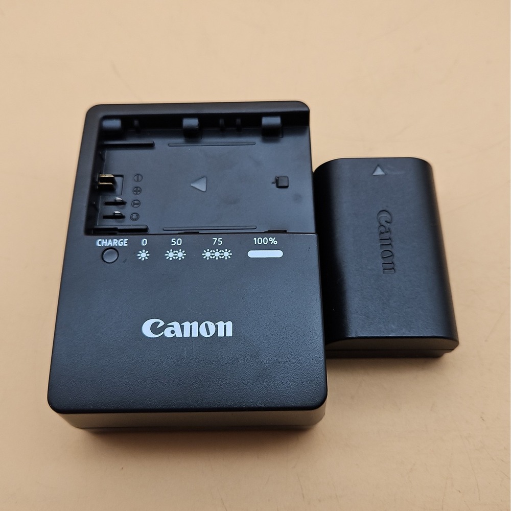 OEM Canon LC-E6E LP-E6 Battery Charger + Battery 60D 70D 80D 90D 5D 6D 7D